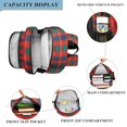 thumbnail image 3 of FORMRS School Backpack 17" Student Travel Bag with Laptop Compartment, Red and Blue Pattern, 3 of 7