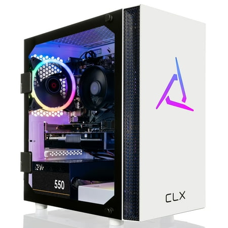 CLX SET Gaming Desktop - AMD Ryzen 5 5600 3.5GHz 6-Core Processor, 16GB DDR4 Memory, Radeon RX 6400 4GB GDDR6 Graphics, 1TB SSD, WiFi, Windows 11 Home 64-bit