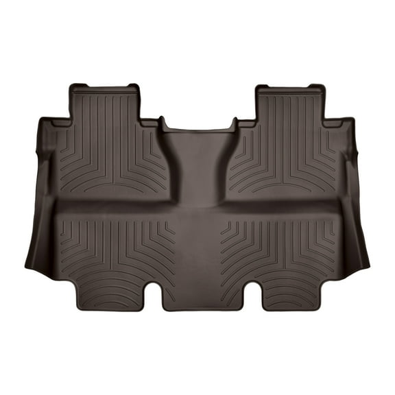 WeatherTech Custom Fit FloorLiners compatible with 2014-2021 Toyota Tundra - 2nd Row, Cocoa