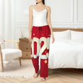 thumbnail image 4 of Kdxio Women's Comfy Stretch Happy New 2025 Year Print Drawstring Pajama Pants-X-Large, 4 of 5