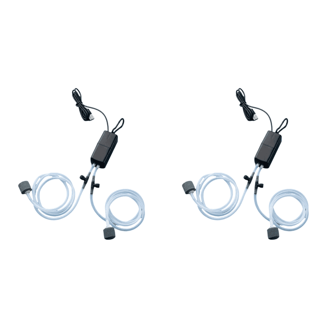 Mini Bomba Aire Rium Aireador Tanque Peces USB Oxígeno Silenciosa para Peces() Aqua Black