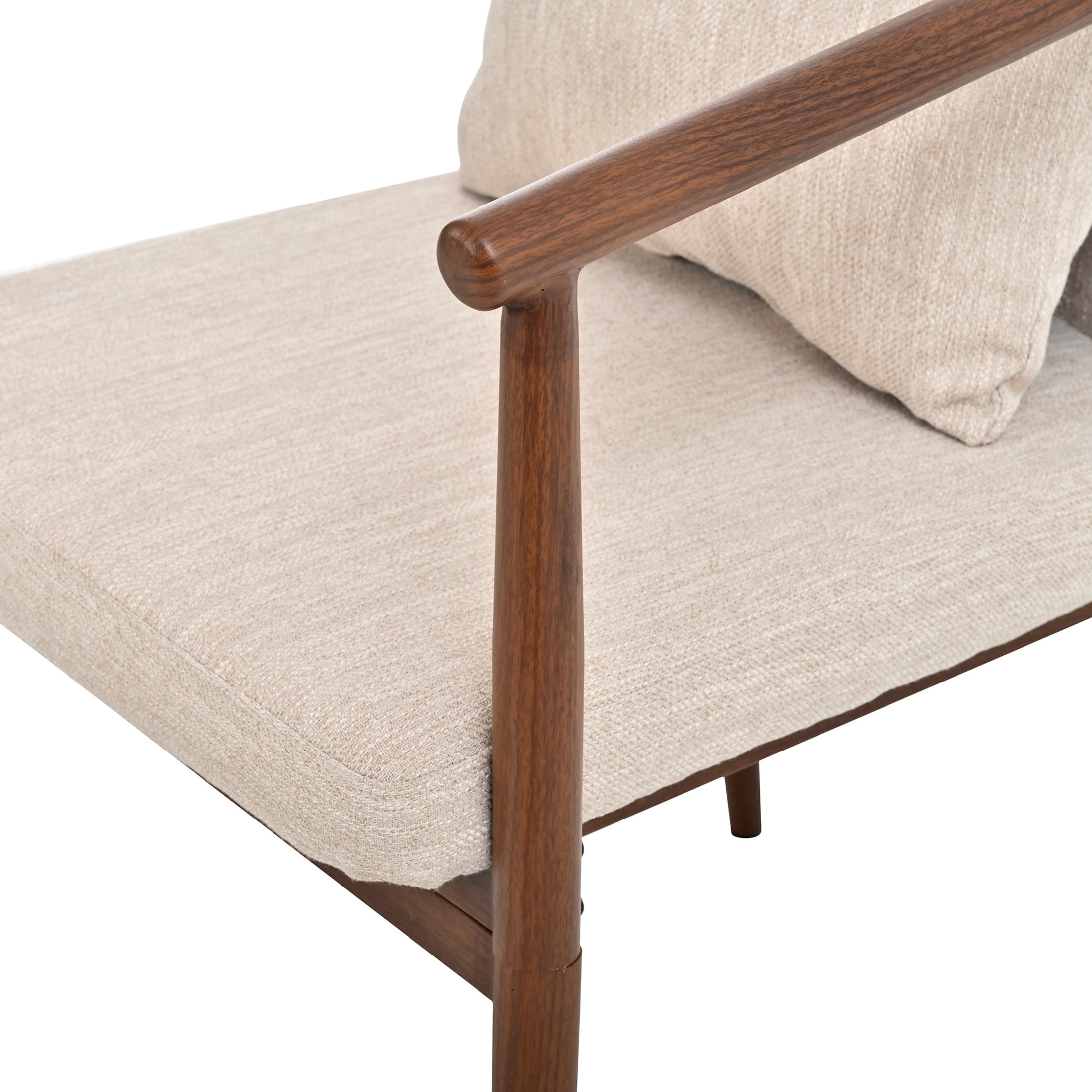 Christopher Knight Home 7-Piece Contemporary Dining Set, 70" Table with Iron Chairs and Cushion, Walnut+Beige