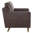 thumbnail image 4 of Pemberly Row Modern Genuine Leather Upholstered Armchair in Brown, 4 of 8