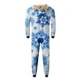 thumbnail image 6 of Odeerbi Matching Family Christmas Pajamas Sets Parent-Child Warm Hooded Jumpsuit Set Xmas Printed Home Wear Loungewear Sleepwear Jammies for Dad, 6 of 6