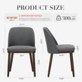 thumbnail image 4 of Sillas de comedor COLAMY, 6 unidades, tapizadas en madera, color gris claro, 4 of 5