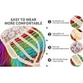 thumbnail image 6 of RightOn Rainbow Wig for Women Short Curly Wavy Wig Rainbow Wig with Bangs Colored Wigs for Women Multi-Color Wigs Colorful Wigs with Wig Cap, 6 of 6