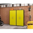 thumbnail image 2 of Eiffel Storage Cabinet in Matte Black and Yellow (Set of 2), 2 of 7