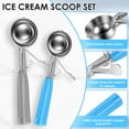 thumbnail image 5 of Ikoopy 2Pcs Ice Cream Scoop Stainless Steel Cookie Scoops Set Rustproof Cupcake Measuring Scoop Comfortable Grip Portion Scoop Set Easy to Clean Cupcake Scoop for Ice Cream, 5 of 10