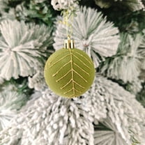 Christmas Tree Ornaments, 30PCS Green Velvet Texture Ball Set Shatterproof Flocked Baubles for Xmas Tree Decoration, Elegant Matte Holiday Hanging Ornaments for Home 2025 Trend
