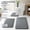 Grey, variant on 3 Piece Bathroom Rug Set, Ultra Soft Velvet Memory Foam Bath Mats, Non-Slip PVC Backing, Quick Dry and Washable Bath Floor Mats, Ivory