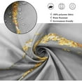 thumbnail image 3 of Grey Modern Shower Curtain, Grey Mix Gold Ombre Marble Texture Luxury Bathroom Curtain Waterproof Fabric Machine Washable with Hooks, 36" Wx72 L, 3 of 6