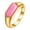 Gold, variant on Pink Gemstone Rings for Women Gold/Silver Plated Dainty Elegant Square Stainless Steel Personalized Statement Small Simple Charm Jewelry Gold Size 9