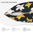 thumbnail image 5 of Haiem Lilies Flowers Print Velvet Soft Solid Decorative Square Throw Pillow Covers Set with Elegant Piping Christmas Cushion Case for Sofa Bedroom Car-16"x16", 5 of 8