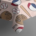 thumbnail image 2 of Pink Baseball Gear Pattern Rectangle Tablecloth 60"x120",Waterproof Polyester Rectangle Table Cloth, Wipeable Spillproof Polyester Tablecloth for Dining, Camping, Indoor and Outdoor, 2 of 6