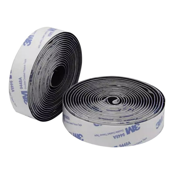 Holloyiver Heavy Duty Hook & Loop Tape with Adhesive Backing [0.79" x 9.8 Ft/3.3 Yards], Black Long Strong Sticky Glue Double Sided Mounting Fastening Roll Set to Create Strips for Windows, Wall