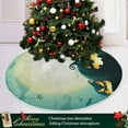 thumbnail image 6 of GZHJMY Halloween Tree Skirt Pumpkins Moonlight Xmas Tree Skirt Floor Door Round Mat Decorations for Holiday Party Home Christmas Day Ornaments, 47.2", 6 of 6