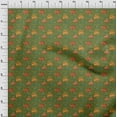 thumbnail image 3 of oneOone Cotton Silk Olive Green Fabric Leaves|Elephant & Dinosaur Quilting Supplies Print Sewing Fabric By The Yard 42 Inch Wide, 3 of 4