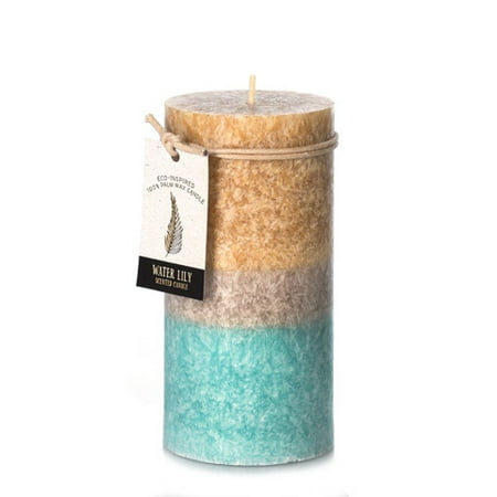 - Dynamic Collections Water Lily Scented Layered Pillar Candles: 3 x 6 inches