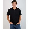 thumbnail image 4 of Real Essentials 3 Pack: Men's Cotton Short & Long Sleeve Henley T-Shirt Performance Activewear (Available In Big & Tall), 4 of 7