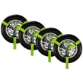 thumbnail image 1 of VULCAN Wheel Dolly Tire Harness with Universal O-Ring - 2 Inch x 96 Inch - 4 Pack - High-Viz - 3,300 Pound Safe Working Load - Straps Only - Ratchets Sold Separately, 1 of 3
