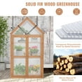thumbnail image 6 of EAGLE PEAK  Garden Cold Frame Greenhouse with Adjustable Shelf, 27x16x52in,Wood Frame with PC Windows & Vented Roof, Natural, 6 of 7
