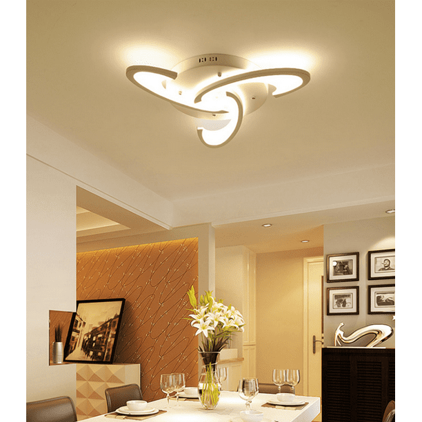 31inch Led Windmill Shape Ceiling Light Fixture With Remote Control Chandelier Modern Acrylic Lighting Flush Mount Lamp For Dining Room Bedroom Kitchen Light Fixtures Dimmable Light Color Changeable Walmart Com Walmart Com