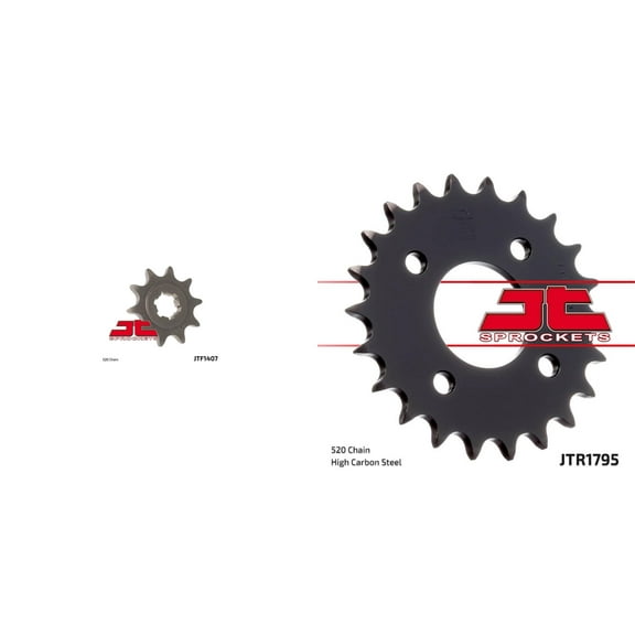 JT Front & Rear Steel Sprocket Kit for ATV/UTV KAWASAKI KSF80 KFX 2003-2006