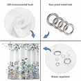 thumbnail image 3 of Spring Eucalyptus Coastal Shower Curtain Set - Standard 72" x 72" Washable Bathtub Curtain with 12 Hooks, Summer Blue Starfish Shell Waterproof Fabric Stall Shower Curtains for Bathroom Décor, 3 of 6