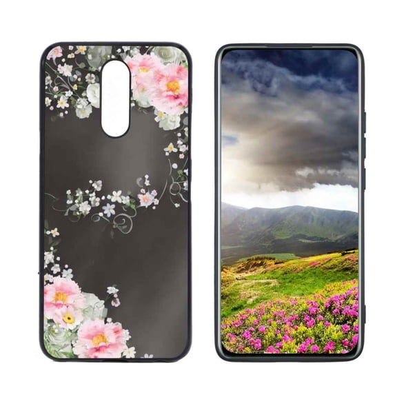 Compatible with LG Solo LTE Phone Case, Floral-Flowers-Cute32 Case Men Women, Flexible Silicone Shockproof Case for LG Solo LTE