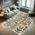 thumbnail image 5 of Ambesonne Bohemian Decorative Rug Carpet, Retro Mid Century Abstract, 5' 1" X 7' 5", Dark Orange and Reseda Green, 5 of 5