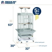 Prevue Pet Products Select Wrought Iron Parrot Bird Cage 24x20x60, Pewter