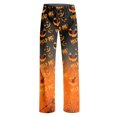 thumbnail image 6 of Zorvxlyn Halloween Womens Pajamas Pants Ghost Pumpkin Bat Print Pj Bottoms for Women Drawstring Elastic Waist Women's Lounge Pants, 6 of 6