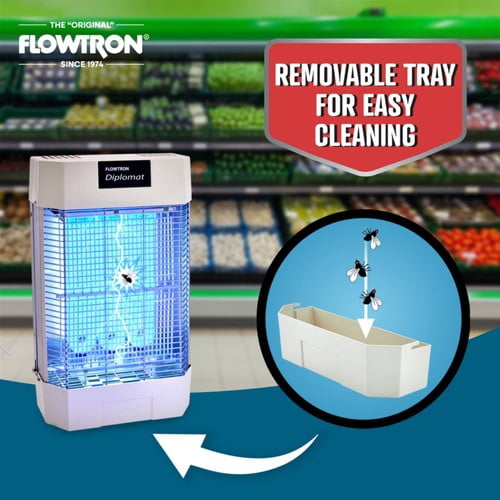 Flowtron Diplomat Indoor Bug Zapper, 2000 Sq Ft Electric Fly & Insect Killer W/120W UV Light & More