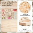 thumbnail image 4 of Wooden Bead Design Boards DIY Beading Jewelry Organizer Making Tray with Graduated Measurements Rectangle Moccasin 30x38.5x1.2cm, 4 of 9