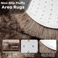 thumbnail image 4 of Area Rug Noahas Fluffy, peludo marrón teñido con corbata, 120 x 180 cm, 4 of 8