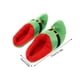 thumbnail image 3 of 1 par de pantuflas cálidas de felpa, antideslizantes, regalo de Navidad para adultos y niños, color verde, talla 41-47, 3 of 6