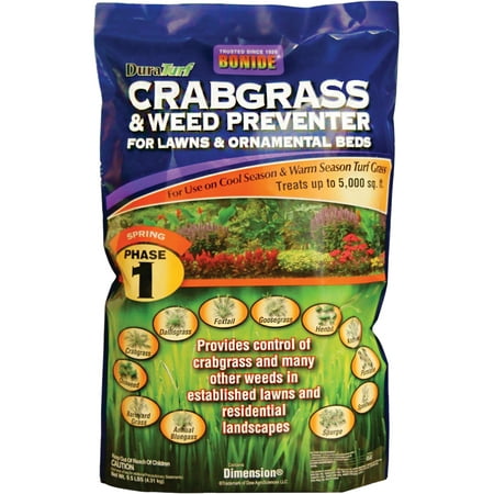 Bonide Fertilizer-Duraturf Crabgrass & Weed Preventer For Lawns- Phase 1-spring 5000 Sq