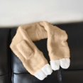 thumbnail image 5 of BXJX Girls Fleece Scarf, Casual Thick Warm Lightweight Neck Warmer for Winter Khaki Size Free Size, 5 of 7