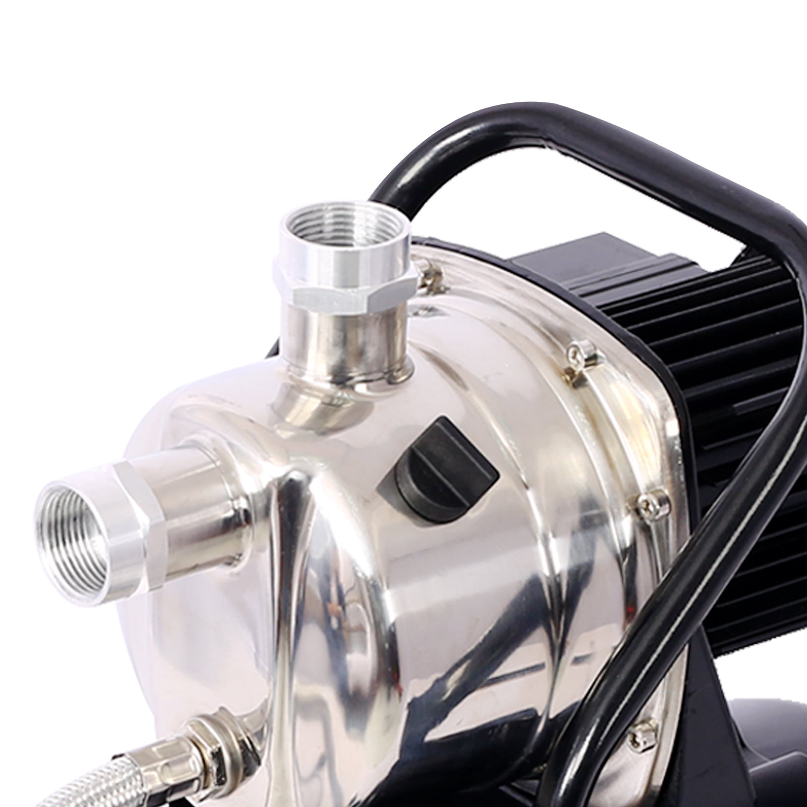 LuckyNote 1.6HP Shallow Well Pump with Pressure Tank, Automatic Water Booster Pump for Home Garden Lawn Farm, Stainless Steel Head, Black