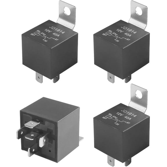 4 Pack Car 5 Pin 12V 40A Relay,Car Accessories Relays,Waterproof Automotive Relay,Universal Auto Relay Switch,Multipurpose Car Relay,Relay Replacement for Car Engine Boat Outboard Motor