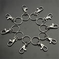 thumbnail image 3 of Silver tone Lobster Trigger Swivel Clasps For Keyring key r Hook D4S5, 3 of 8