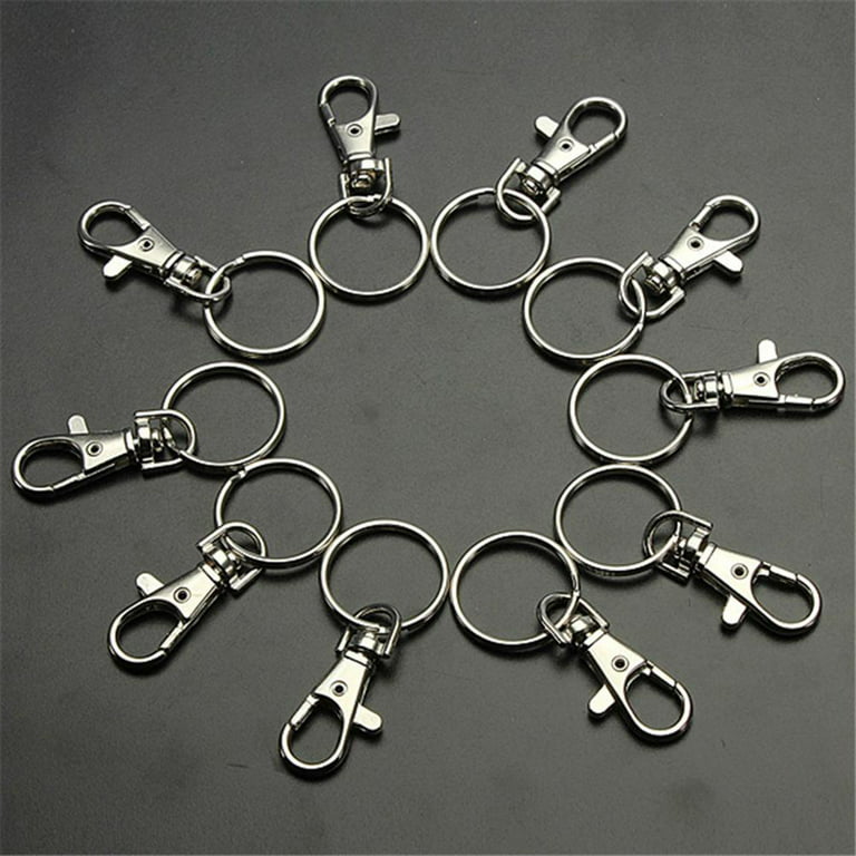 2x Sturdy Carabiner Key Chain Key Ring Polished Key Chain Spring Key Chain  Business Waist Key Chain