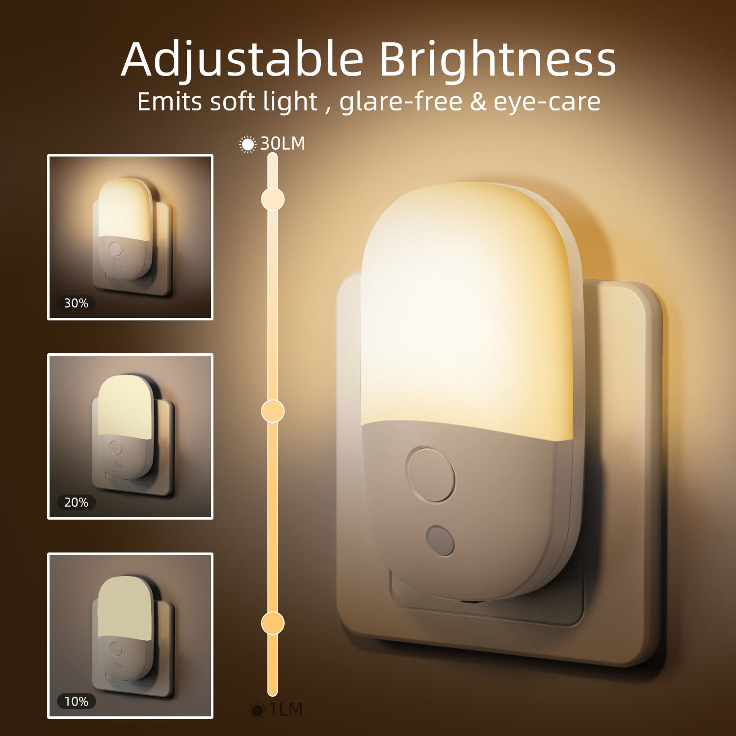 YOOVEE Plug-in Night Light with Sensor, 2-Pack photo 3