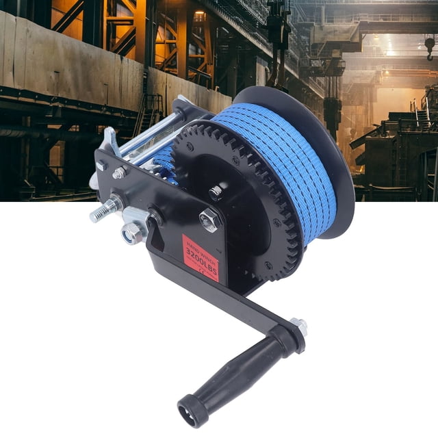 Cabrestante Manual, Superficie Galvanizada, Tracción Fuerte, Cabrestante Con Antideslizante, 3200 Libras, Trinquete De 2 Para La Industria Para Levantar Objetos