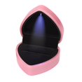 thumbnail image 4 of Caja para anillos de compromiso jinwen forma de CORAZÓN soporte para anillos aretes monedas joyas con Rosa, 4 of 8