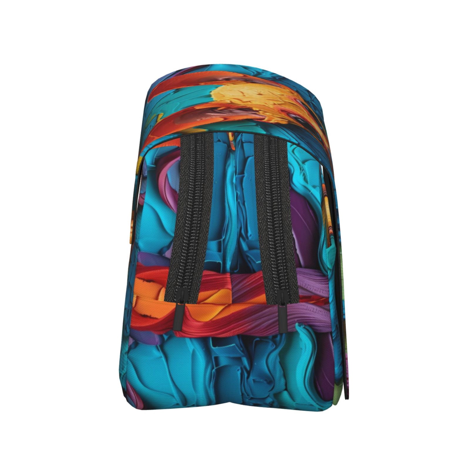 Rateoe Colorful Textured Chihuahua Pattern Double Clamshell Pen Case, Storage Organizer with Two Zipper Compartments– Holds Up to 50 Pencils & Pens