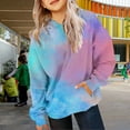 thumbnail image 2 of Mercatoo Kids Girls Tie Dye Hooded Sweatshirt Front Pocket Pullover Long Sleeve Tops Comfy Soft Outwear for Junior Girls, 2 of 7