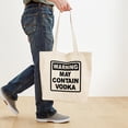 thumbnail image 4 of CafePress - Warning May Contain Vodka Tote Bag - Unisex Canvas Tote Bag, Beige, 1-Piece, 4 of 7