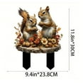 thumbnail image 3 of PEIBang Garden Stake Decor,2D Flat Acrylic Animal Sign,Small Animal Ornament Indoor Outdoor Yard Lawn Pot Plant Decorative Accessories, 3 of 6