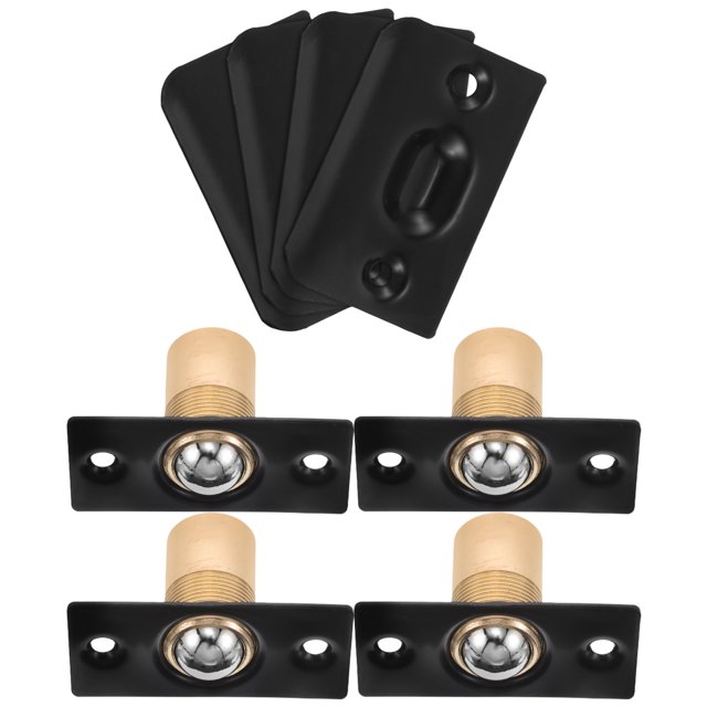 GETAJGHSD 4 Pcs Attrapes à Boules Noires pour Placards et Armoires avec Design Dissimulé